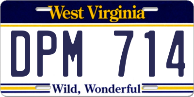WV license plate DPM714