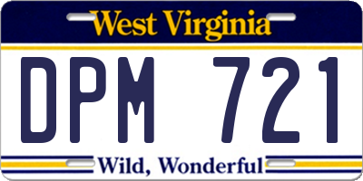 WV license plate DPM721