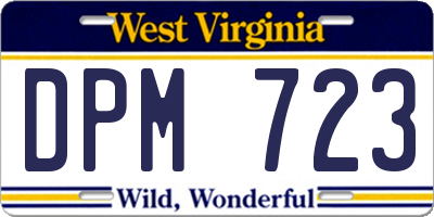 WV license plate DPM723