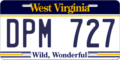 WV license plate DPM727