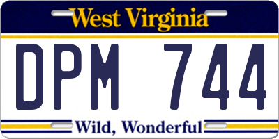 WV license plate DPM744