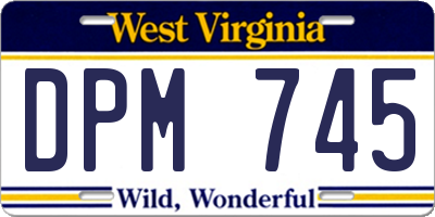 WV license plate DPM745
