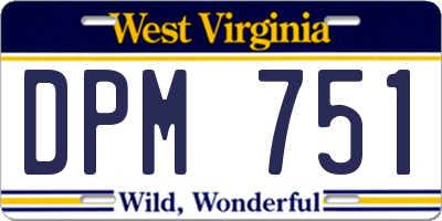 WV license plate DPM751