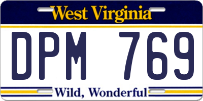 WV license plate DPM769