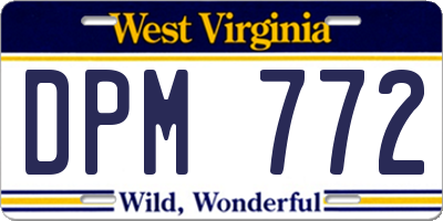 WV license plate DPM772