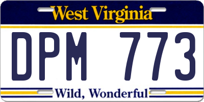 WV license plate DPM773