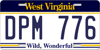WV license plate DPM776