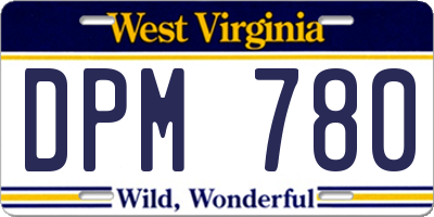 WV license plate DPM780