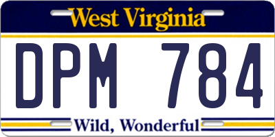WV license plate DPM784