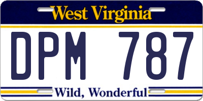 WV license plate DPM787