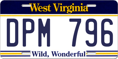 WV license plate DPM796