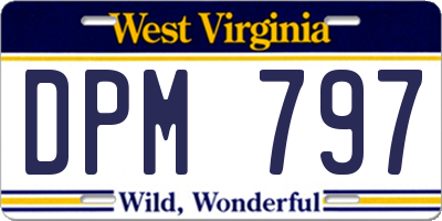 WV license plate DPM797