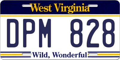 WV license plate DPM828