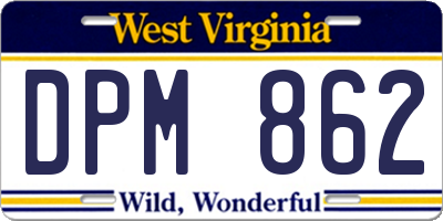 WV license plate DPM862