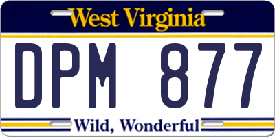 WV license plate DPM877
