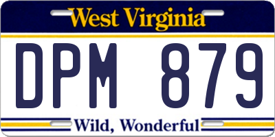 WV license plate DPM879