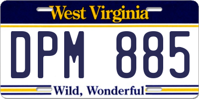 WV license plate DPM885