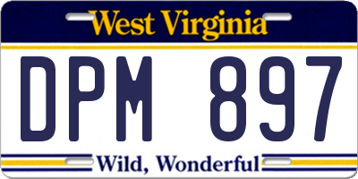 WV license plate DPM897