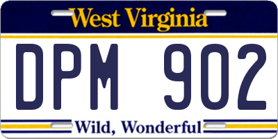 WV license plate DPM902