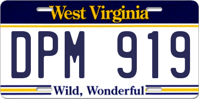 WV license plate DPM919