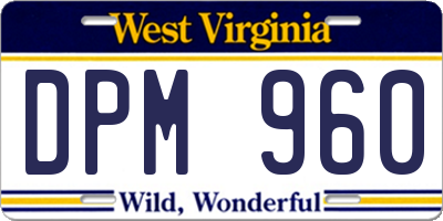 WV license plate DPM960