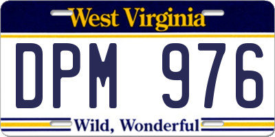 WV license plate DPM976