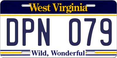 WV license plate DPN079