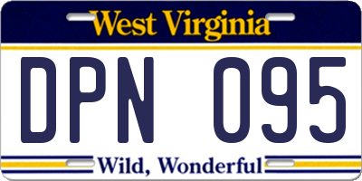 WV license plate DPN095