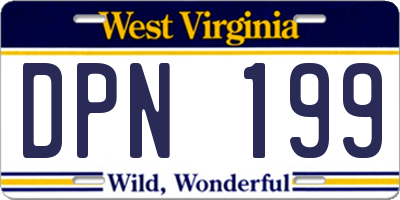 WV license plate DPN199