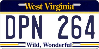 WV license plate DPN264