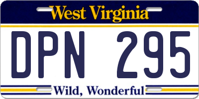 WV license plate DPN295
