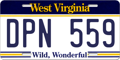 WV license plate DPN559