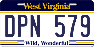 WV license plate DPN579