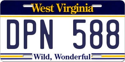 WV license plate DPN588