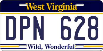 WV license plate DPN628