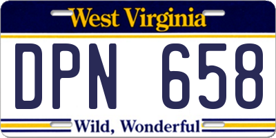 WV license plate DPN658