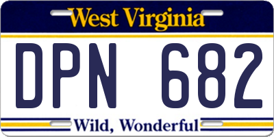 WV license plate DPN682