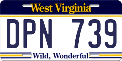 WV license plate DPN739
