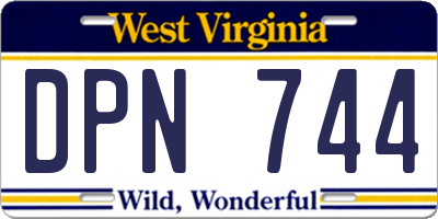 WV license plate DPN744