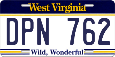 WV license plate DPN762