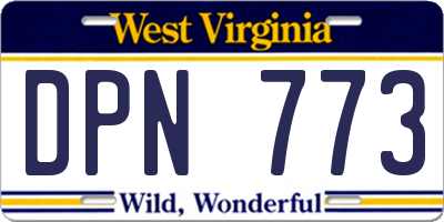 WV license plate DPN773