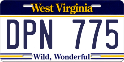 WV license plate DPN775