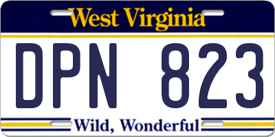 WV license plate DPN823