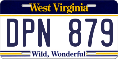 WV license plate DPN879