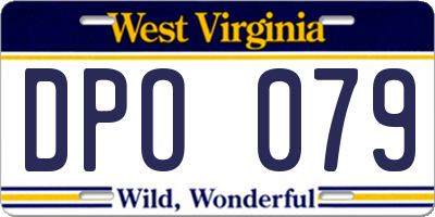 WV license plate DPO079