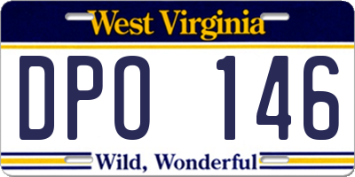 WV license plate DPO146