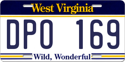 WV license plate DPO169