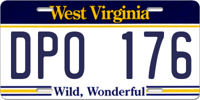WV license plate DPO176