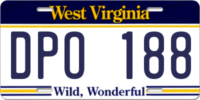 WV license plate DPO188