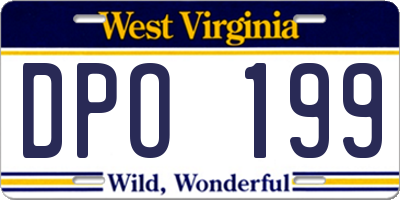 WV license plate DPO199